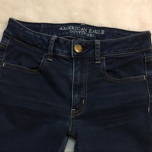 AEO Dark Rinse Skinny Jegging Sz 6 Long